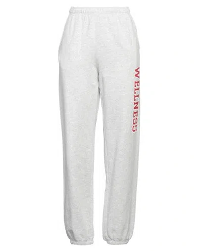 Sporty And Rich Sporty & Rich Woman Pants Light Grey Size M Cotton, Polyester