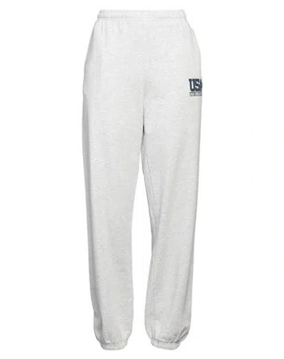 Sporty And Rich Sporty & Rich Woman Pants Light Grey Size L Cotton, Polyester In White