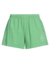 Sporty And Rich Sporty & Rich Woman Shorts & Bermuda Shorts Green Size M Cotton In Green