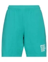 Sporty And Rich Sporty & Rich Woman Shorts & Bermuda Shorts Turquoise Size L Cotton In Blue