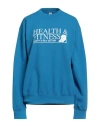 Sporty And Rich Sporty & Rich Woman Sweatshirt Azure Size L Cotton In Blue