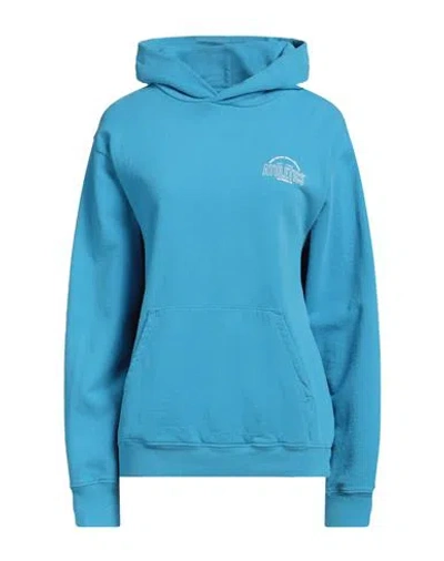 Sporty And Rich Sporty & Rich Woman Sweatshirt Azure Size M Cotton In Blue