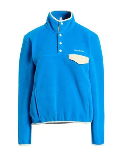 Sporty And Rich Sporty & Rich Woman Sweatshirt Azure Size S Polyester In Blue