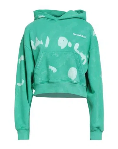 Sporty And Rich Sporty & Rich Woman Sweatshirt Green Size S Cotton In Multi