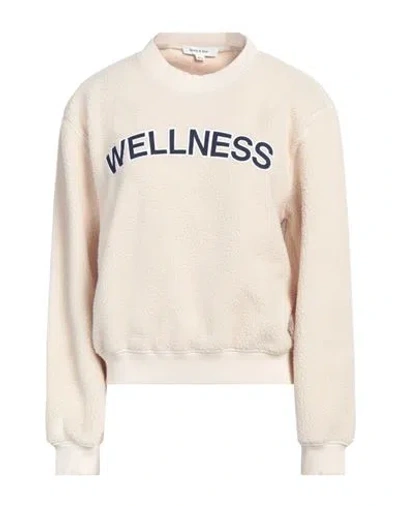 Sporty And Rich Sporty & Rich Woman Sweatshirt Ivory Size S Polyester In White