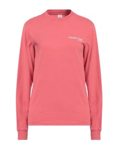 Sporty And Rich Sporty & Rich Woman T-shirt Coral Size Xs Cotton In Red