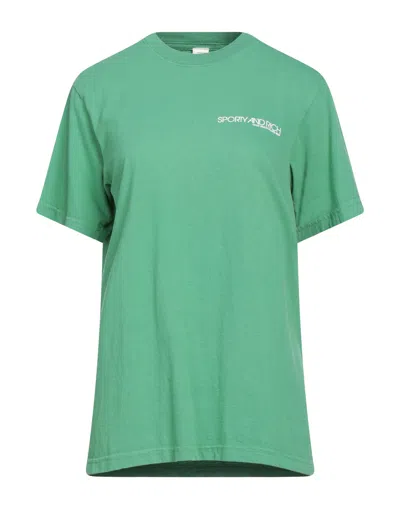 Sporty And Rich Sporty & Rich Woman T-shirt Green Size Xs Cotton
