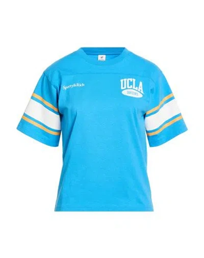Sporty And Rich Sporty & Rich Woman T-shirt Azure Size Xl Cotton In Blue