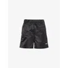 SPORTY AND RICH SPORTY & RICH WOMEN'S BLACK WHITE GOOD HEALTH BRANDED-PRINT SHELL SHORTS