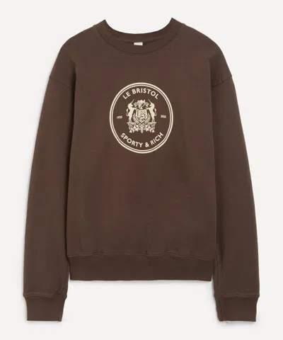 Sporty And Rich Sporty & Rich Women's Bristol Crest 100th Crew-neck Sweatshirt