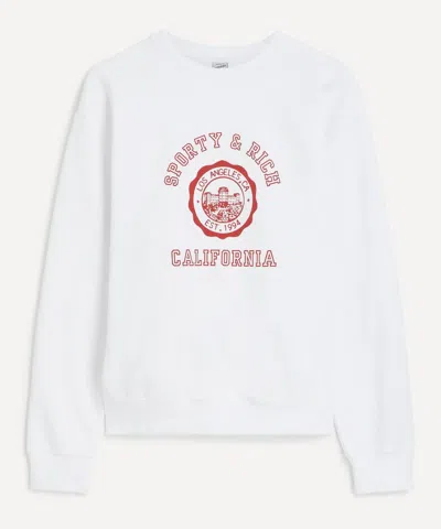 SPORTY AND RICH SPORTY & RICH WOMEN'S CALIFORNIA EMBLEM SWEATSHIRT