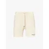 Sporty And Rich Womens Cream Eden Logo Text-embroidered Terry-cotton Shorts In Cream