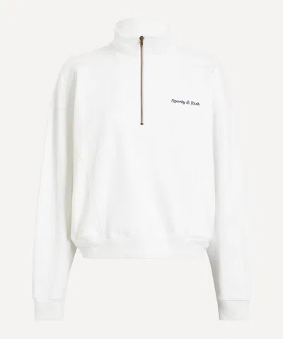 Sporty And Rich Eden-crest Sweatshirt In White