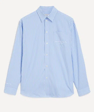 Sporty And Rich Sporty & Rich Women's Eden Script Oversized Shirt In Blue