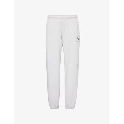 Sporty And Rich Upper East Tapered High-rise Cotton-blend Jogging Bottoms In Grey