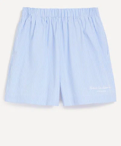 Sporty And Rich Sporty & Rich Women's Hotel Du Cap Cursive Poplin Shorts