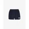 SPORTY AND RICH SPORTY & RICH WOMEN'S NAVY WHITE X PRINCE BRAND-PATCH TERRY-TOWELLING COTTON-JERSEY SHORTS