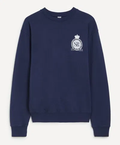SPORTY AND RICH SPORTY & RICH WOMEN'S ROYAL CLUB CREW-NECK SWEATSHIRT