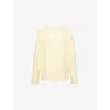 Sporty And Rich Womens Runner Round-neck Cotton-blend Sweatshirt Almond In Almond