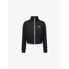 Sporty And Rich Womens Black Sports Elio Embroidered-logo Woven Track Jacket Xl
