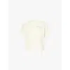 Sporty And Rich Womens Cream Club Logo-embroidered Cotton-jersey T-shirt In Cream
