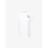 Sporty And Rich Womens Country Brand-print Cotton-jersey T-shirt White In White