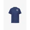 Sporty And Rich Womens Country Club Brand-print Cotton-jersey T-shirt Navy In Navy