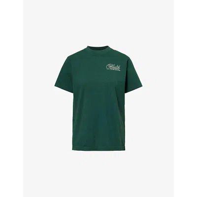 Sporty And Rich Womens Country Health Cotton-jersey T-shirt Forest