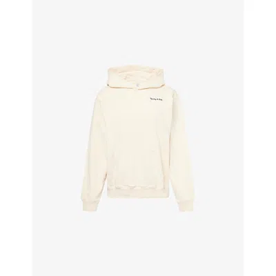Sporty And Rich Womens Cream Eden Crest Embroidered Cotton Hoodie Xl In Neutral