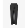 Sporty And Rich Womens Dark Grey Duty Embroidered-logo Cashmere-and-wool Jogging Bottoms Xs In Black