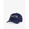 Sporty And Rich Womens Dark Navy Farm International Embroidered Cotton Cap In Blue