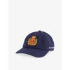 Sporty And Rich Womens Dark Navy H&w Crest Brand-patch Baseball Cap In Navy