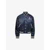 Sporty And Rich Womens Dark Navy Vendome Nylon Varsity Jacket
