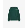 Sporty And Rich Womens The Carlyle Crest Crewneck Cotton-blend Jersey Sweatshirt Forest In Forest