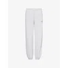Sporty And Rich Womens Bh Crest Soft Elasticated-cuffs Cotton-blend Jogging Bottoms Heather Gray Xs In Heather Gray