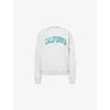 Sporty And Rich Womens Heather Gray Sports California Cotton-jersey Sweatshirt