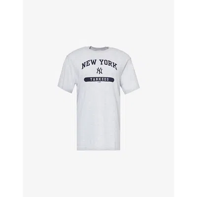Sporty And Rich Womens Heather Gray Sporty & Rich For '47 X The New York Yankees Short-sleeve Cotton-jersey T-shirt