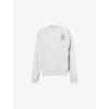 Sporty And Rich X Le Bristol Paris Crest Seal-print Sweatshirt In Heather Gray