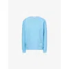 Sporty And Rich Womens Runner Soft Crewneck Cotton-jersey Sweatshirt Juniper In Blue