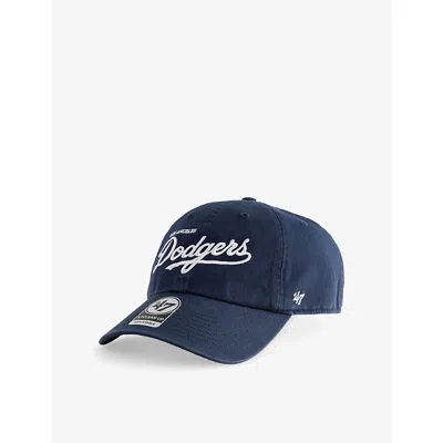 Sporty And Rich Womens Navy Dodgers Stadium Logo-embroidered Cotton-twill Baseball Cap