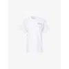 Sporty And Rich Womens White Bristol Faubourg Logo-print Cotton-jersey T-shirt In White