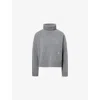 Sporty And Rich Womens Country Turtleneck Wool-knit Jumper Heather Gray In Heather Gray