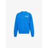 Sporty And Rich Womens Dodgers Serif Round-neck Cotton-jersey Sweatshirt Team Blue In Blue