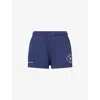 Sporty And Rich Womens Eden Crest Disco Cotton Shorts Dark Navy Xs In Black