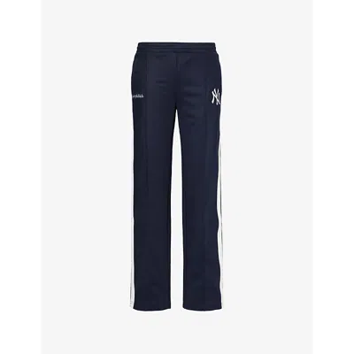 Sporty And Rich Womens Navy Sporty & Rich For '47 X The New York Yankees Brand-embroidery Woven Track Bottoms Xs