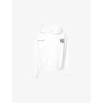 Sporty And Rich Womens Sporty & Rich For '47 X The New York Yankees Curve Cotton-jersey Hoody White