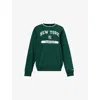 Sporty And Rich Womens Forest Sporty & Rich For '47 X The New York Yankees League Brand-print Cotton-jersey Sweatshi In Forest