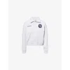 Sporty And Rich Womens Heather Gray Major League Polo-collar Cotton-jersey Sweatshirt In Gray