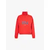Sporty And Rich Womens Sports Red Oly Usa High-neck Cotton-jersey Sweatshirt