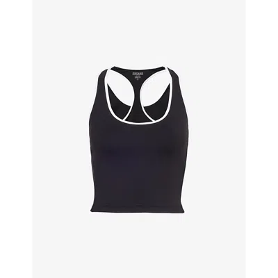 Sporty And Rich Womens Sr Sports Stretch-woven Tank Top Faded Black